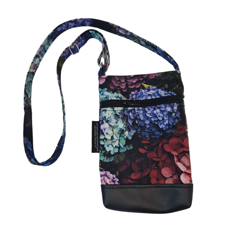 hydrangea fabric on mini shoulder bag new zealand