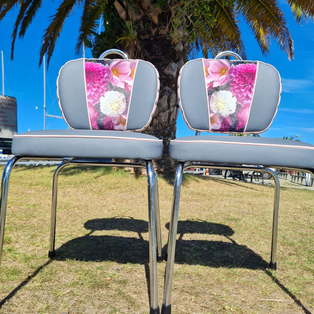 Dahlia Chrome "Chairs PAIR"