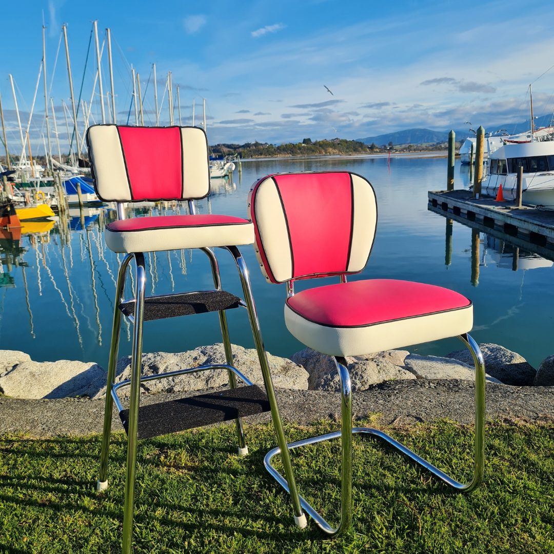 Pink Chrome Chair "Licorice All Sorts inspired"