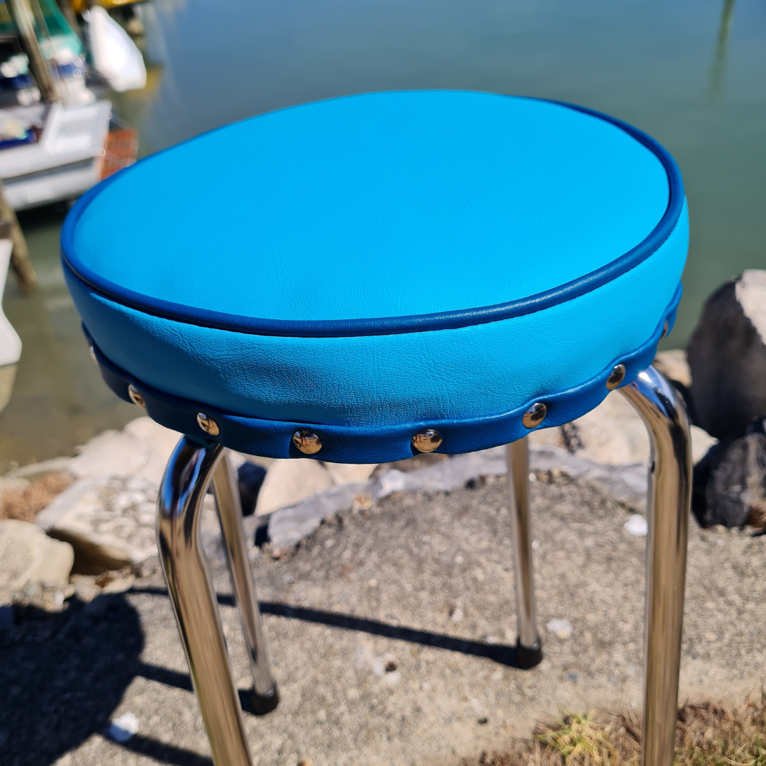 Retro Chrome Stool - Seat