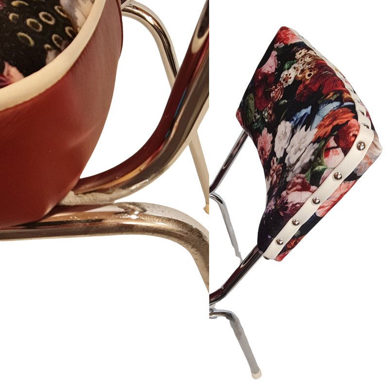 Flowerbomb Chrome Chairs "Set of 6"