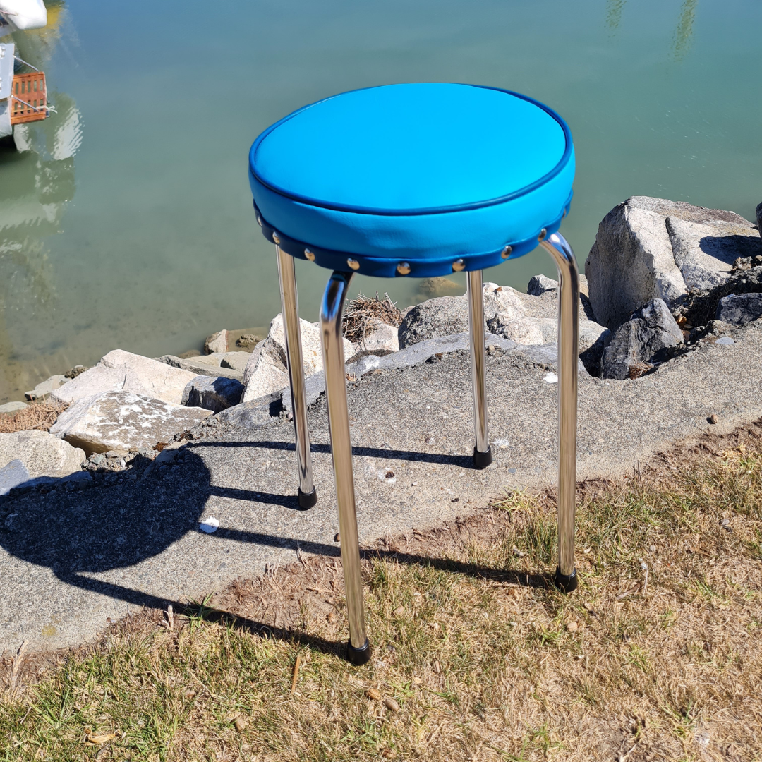 Retro Chrome Stool - Seat
