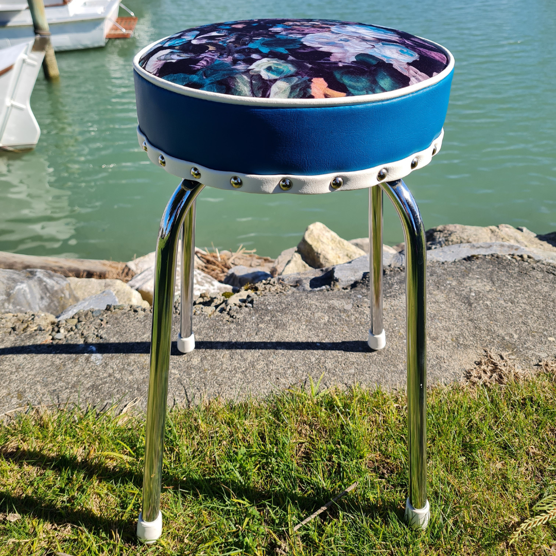 Retro Chrome Stool - Seat