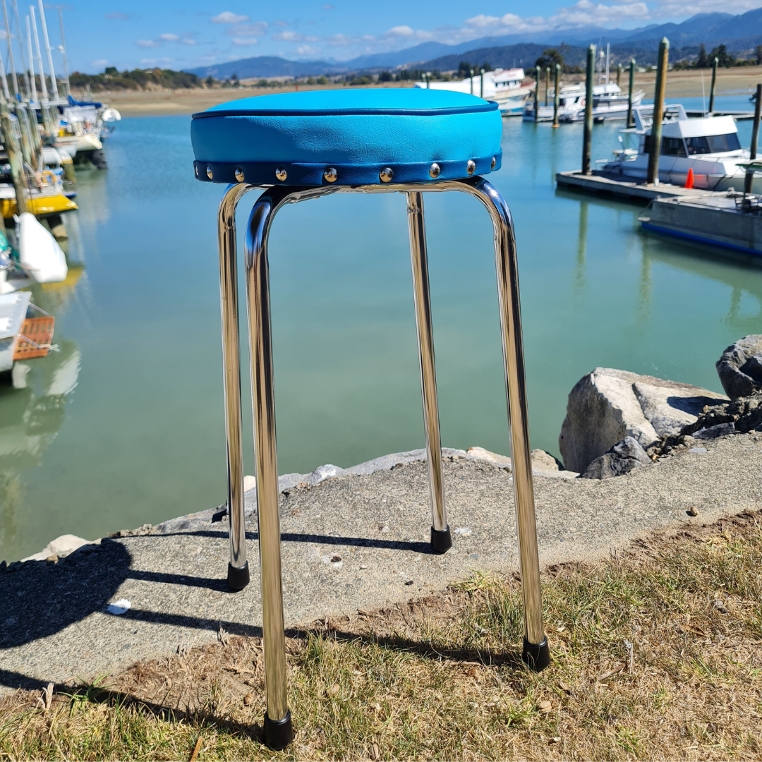 Retro Chrome Stool - Seat