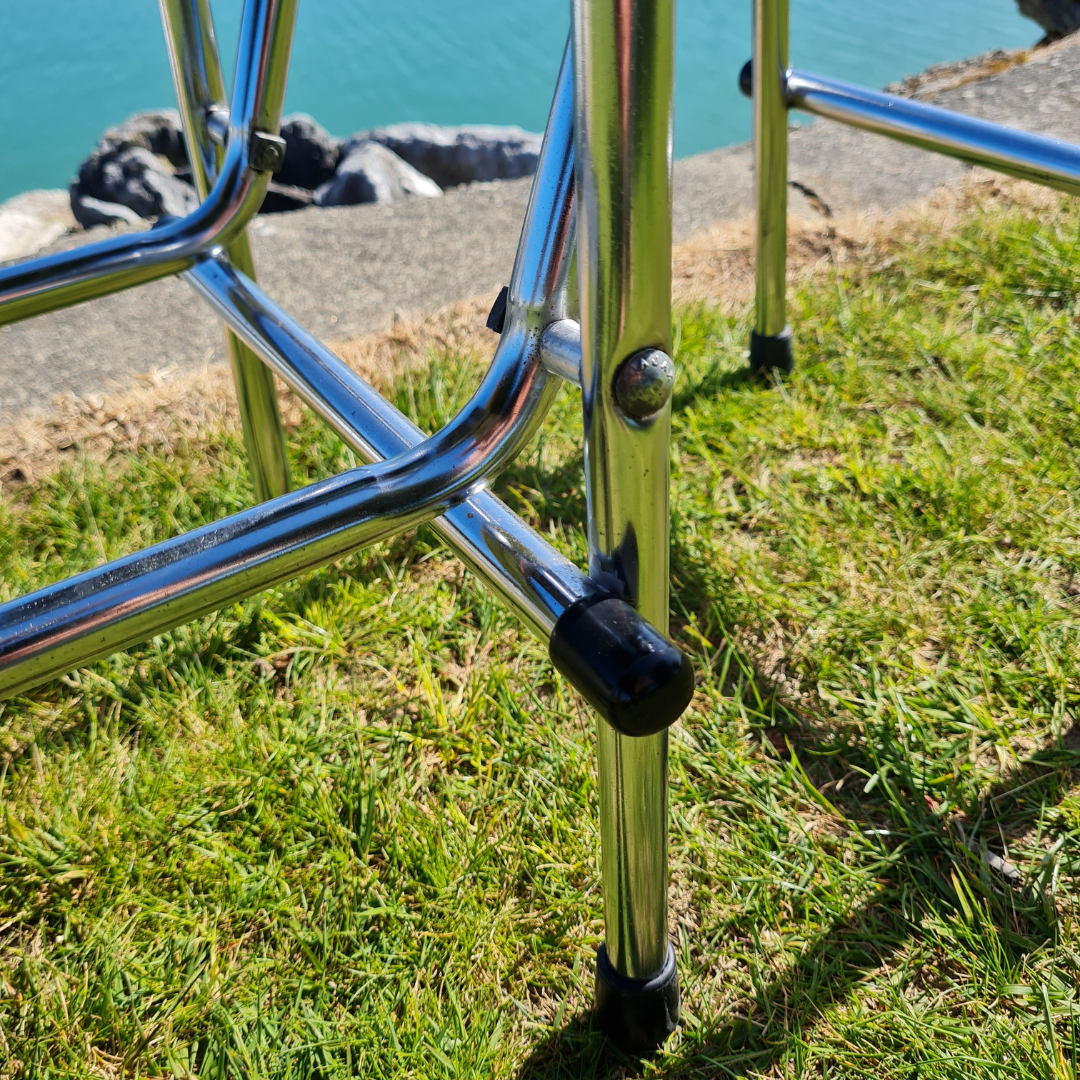 Retro Chrome Step Stool - Seat