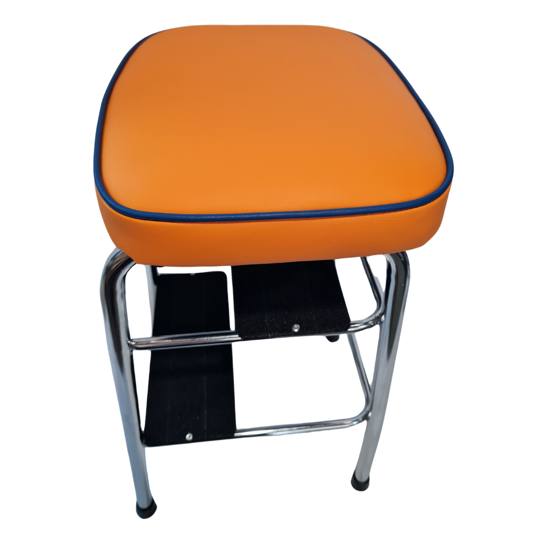 Retro Chrome Step Stool - Seat