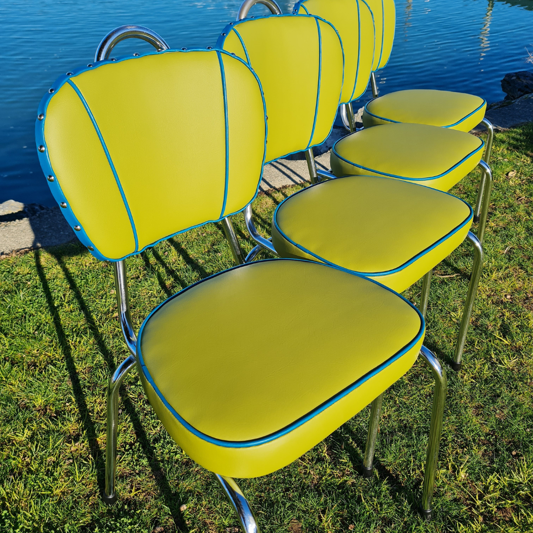 Retro Chrome Chairs "Set of 4"