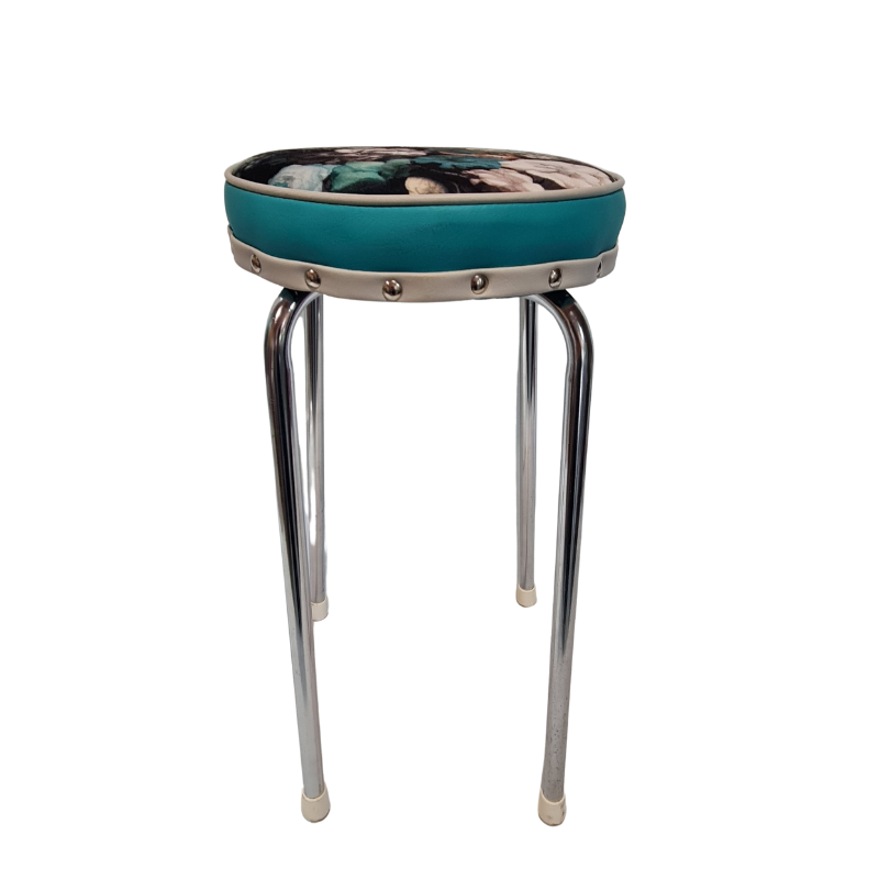 Retro Chrome Stool - Seat