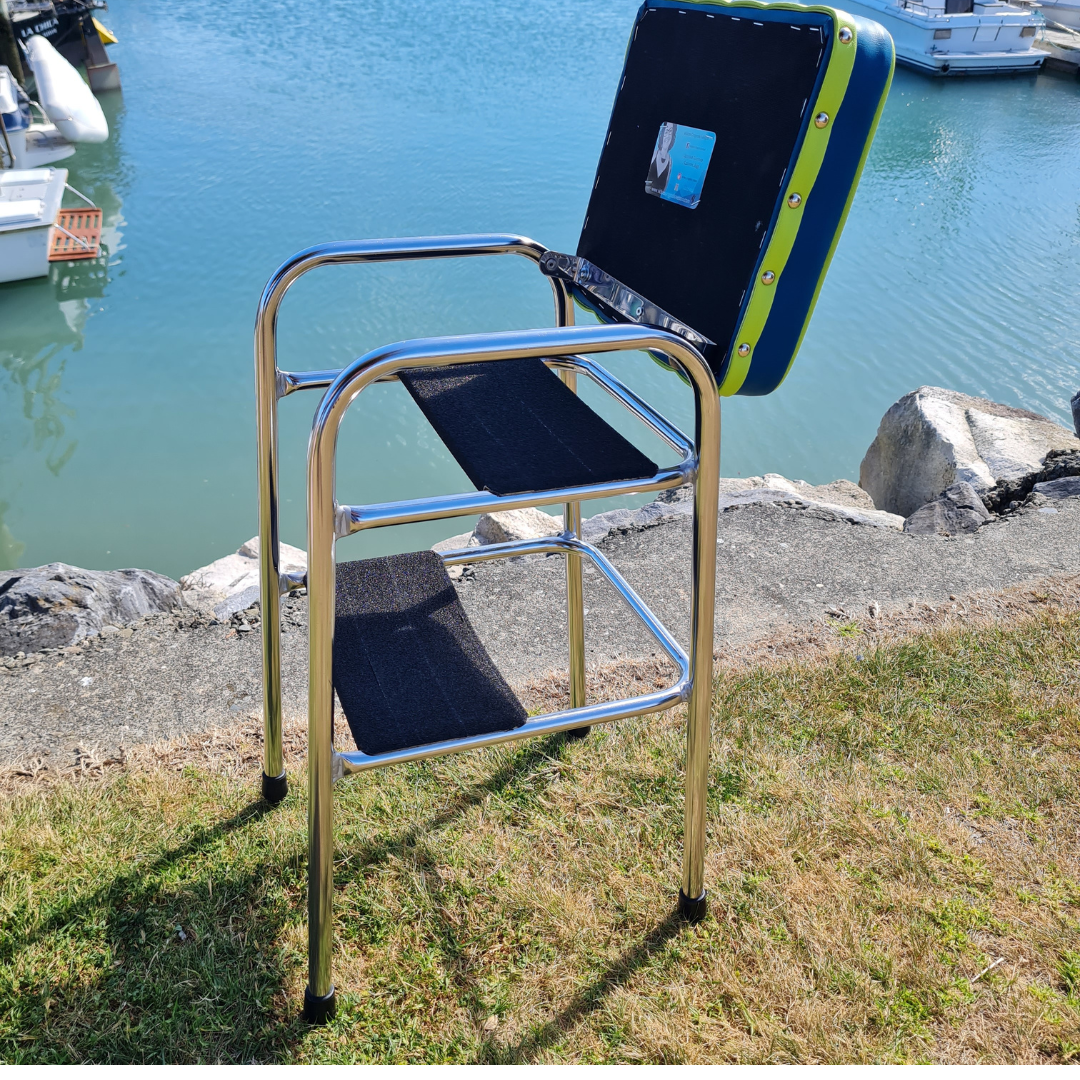 Retro Chrome Step Stool - Seat