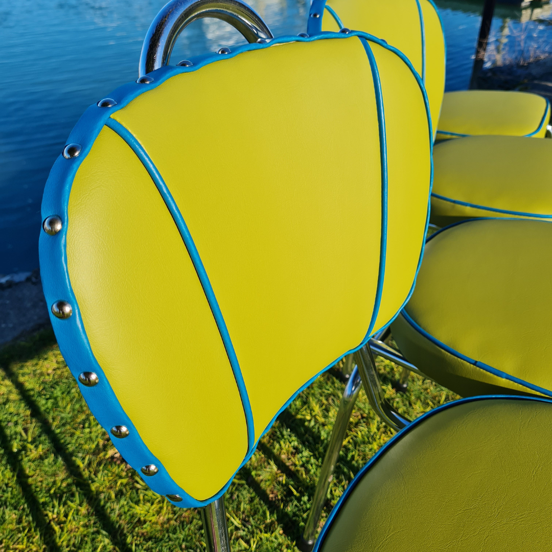Retro Chrome Chairs "Set of 4"