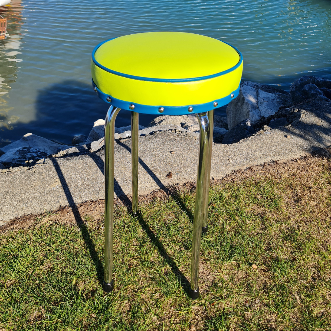 Retro Chrome Stool - Seat