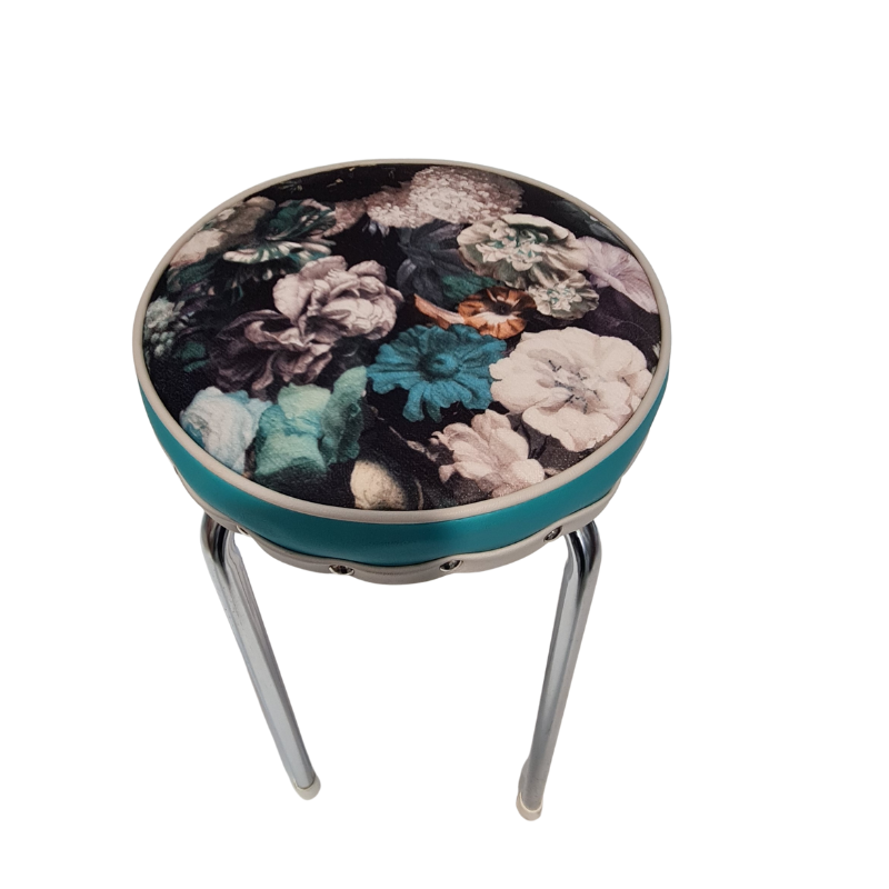 Retro Chrome Stool - Seat