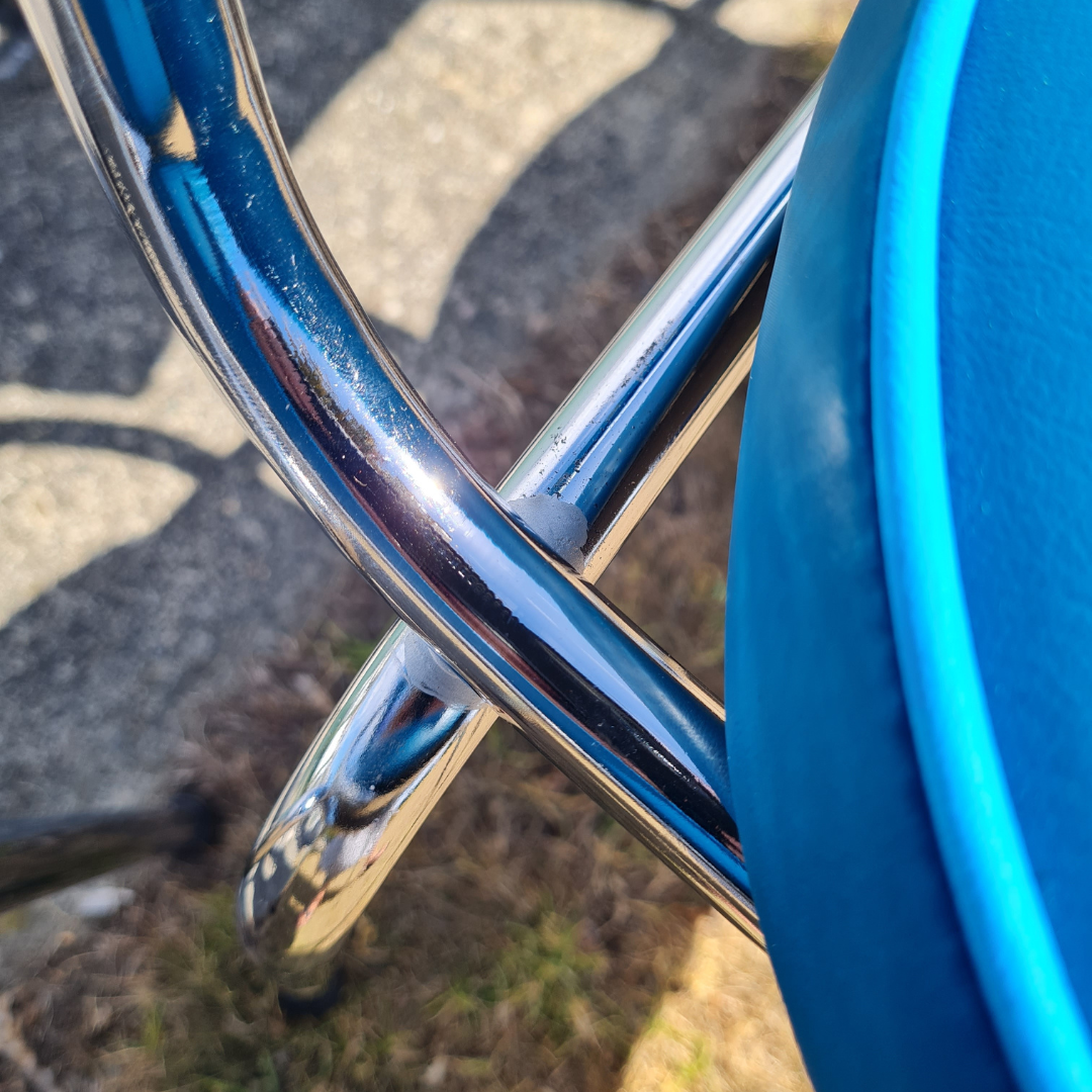 Hydrangea Chrome Chairs "Set of 4" Teal