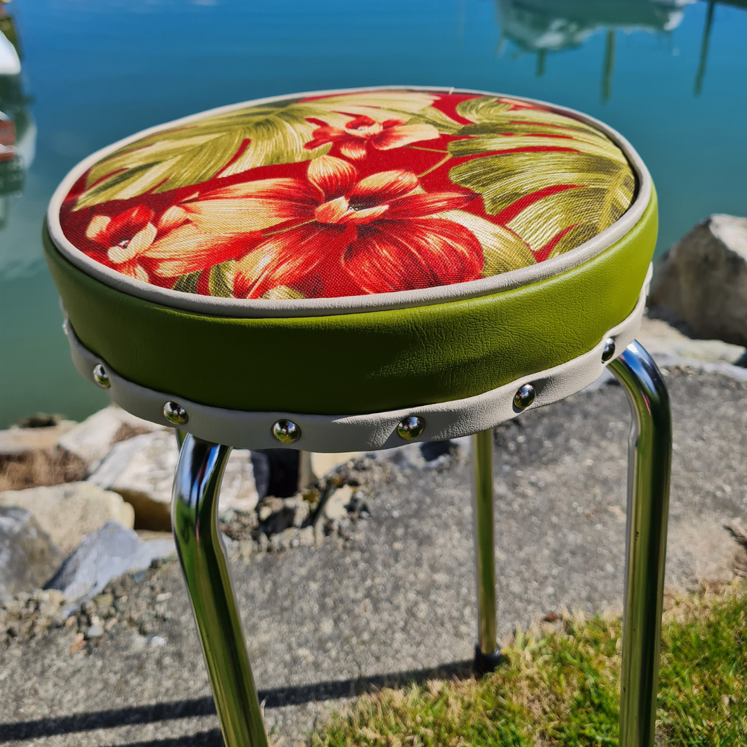 Retro Chrome Stool - Seat