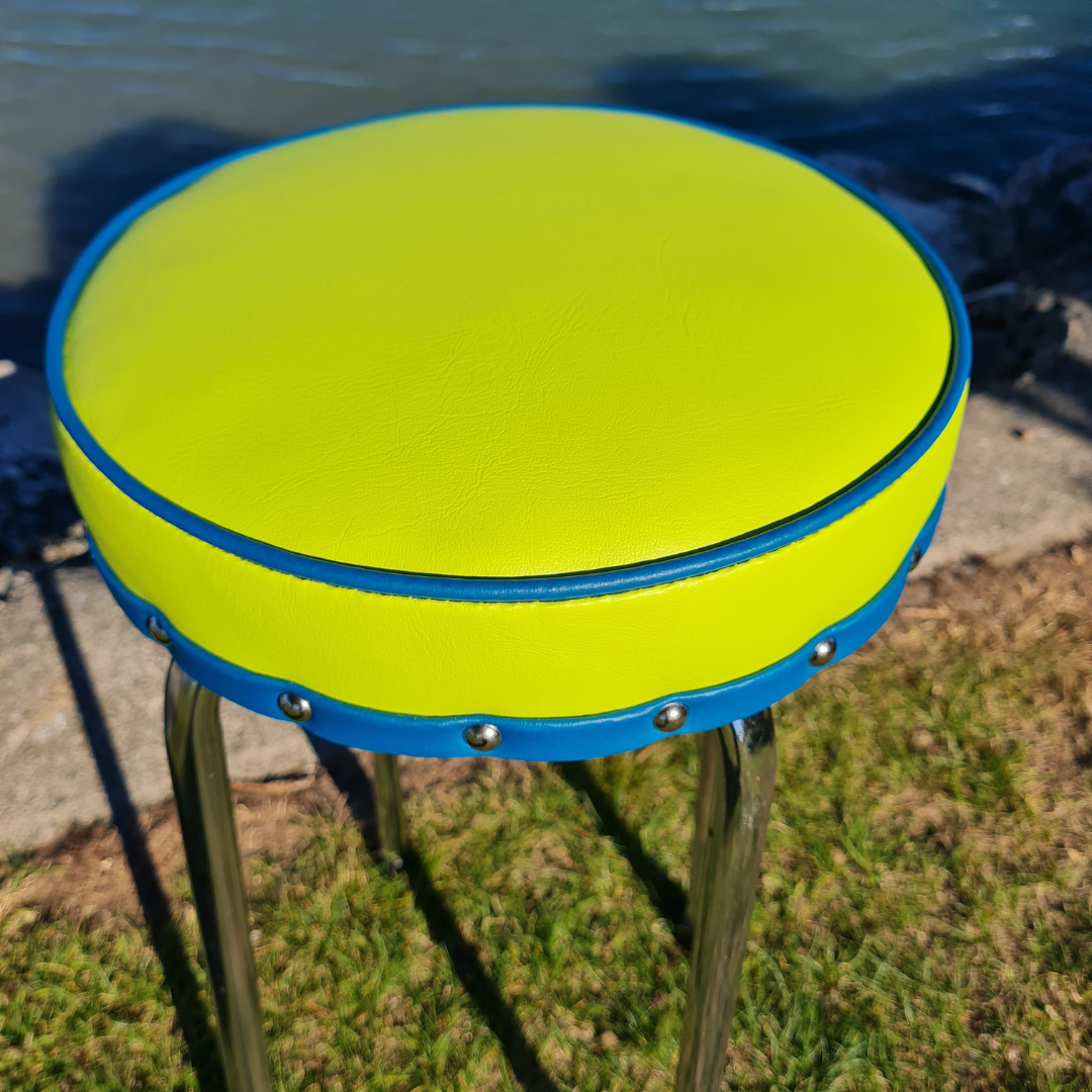 Retro Chrome Stool - Seat
