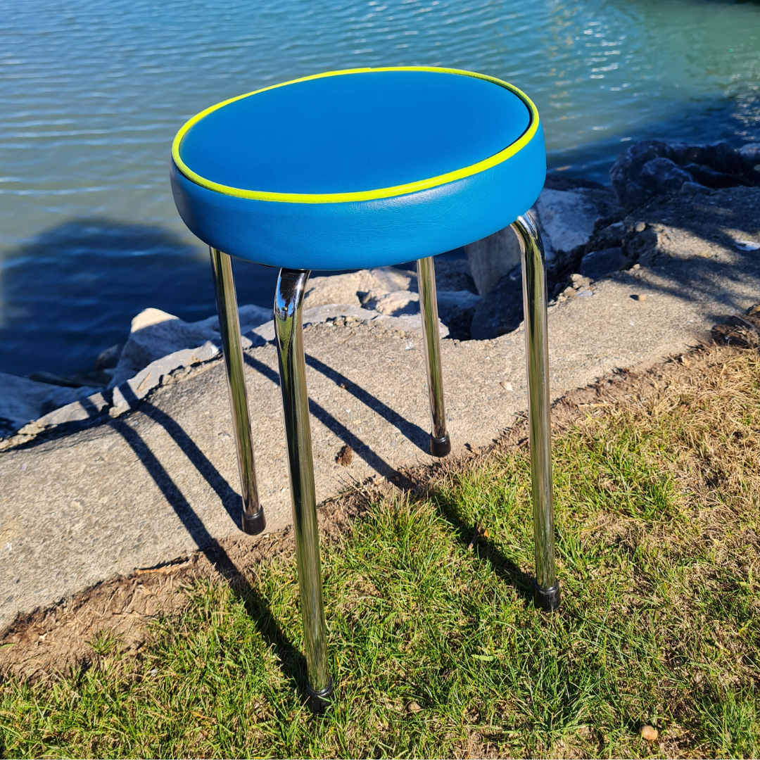 Retro Chrome Stool - Seat