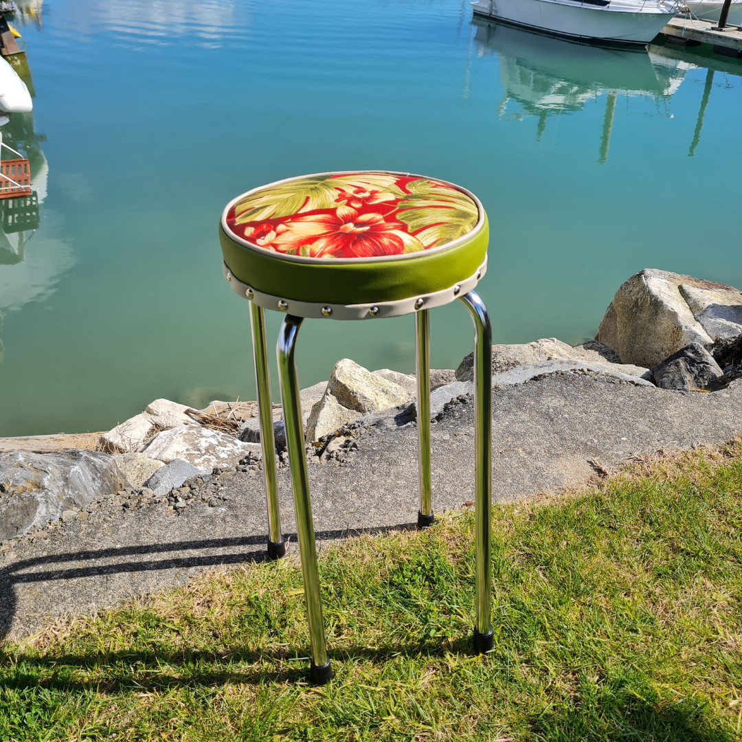Retro Chrome Stool - Seat