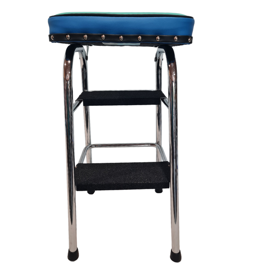 Retro Chrome Step Stool - Seat