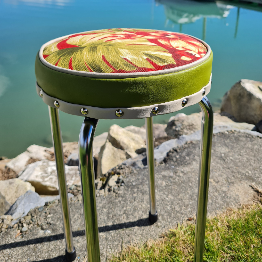 Retro Chrome Stool - Seat