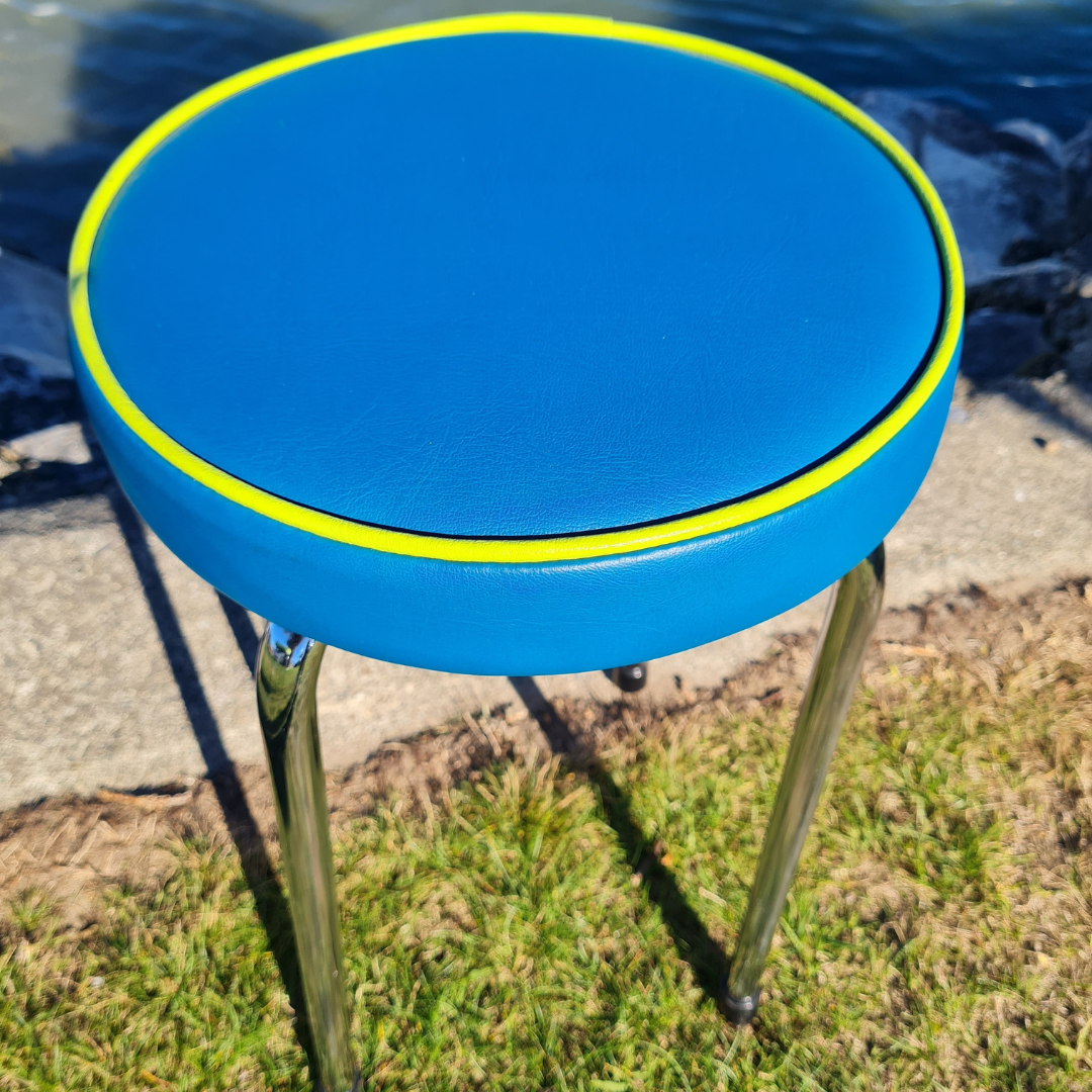 Retro Chrome Stool - Seat