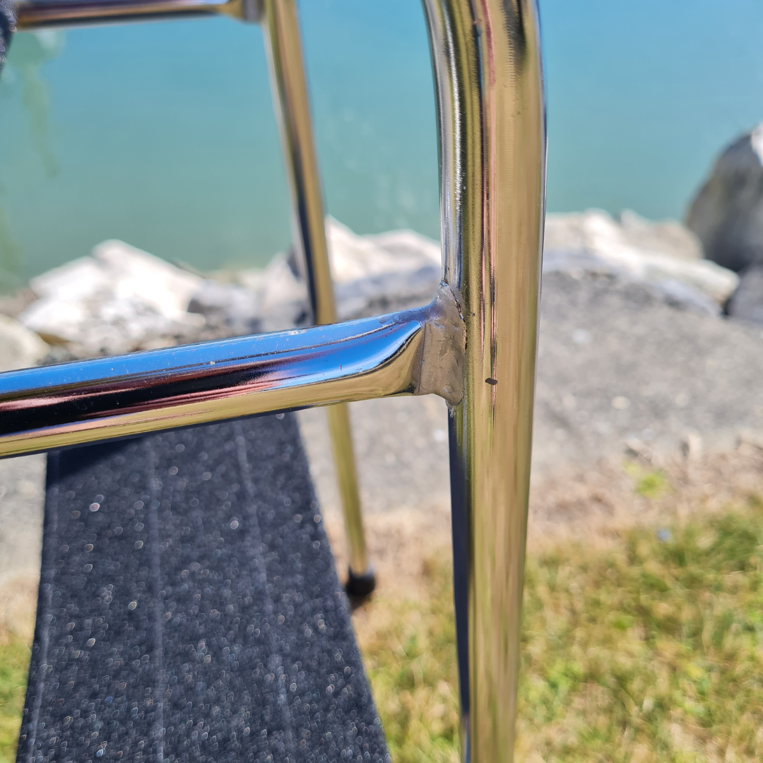 Retro Chrome Step Stool - Seat