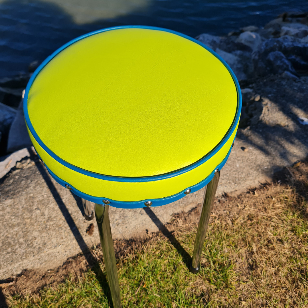 Retro Chrome Stool - Seat