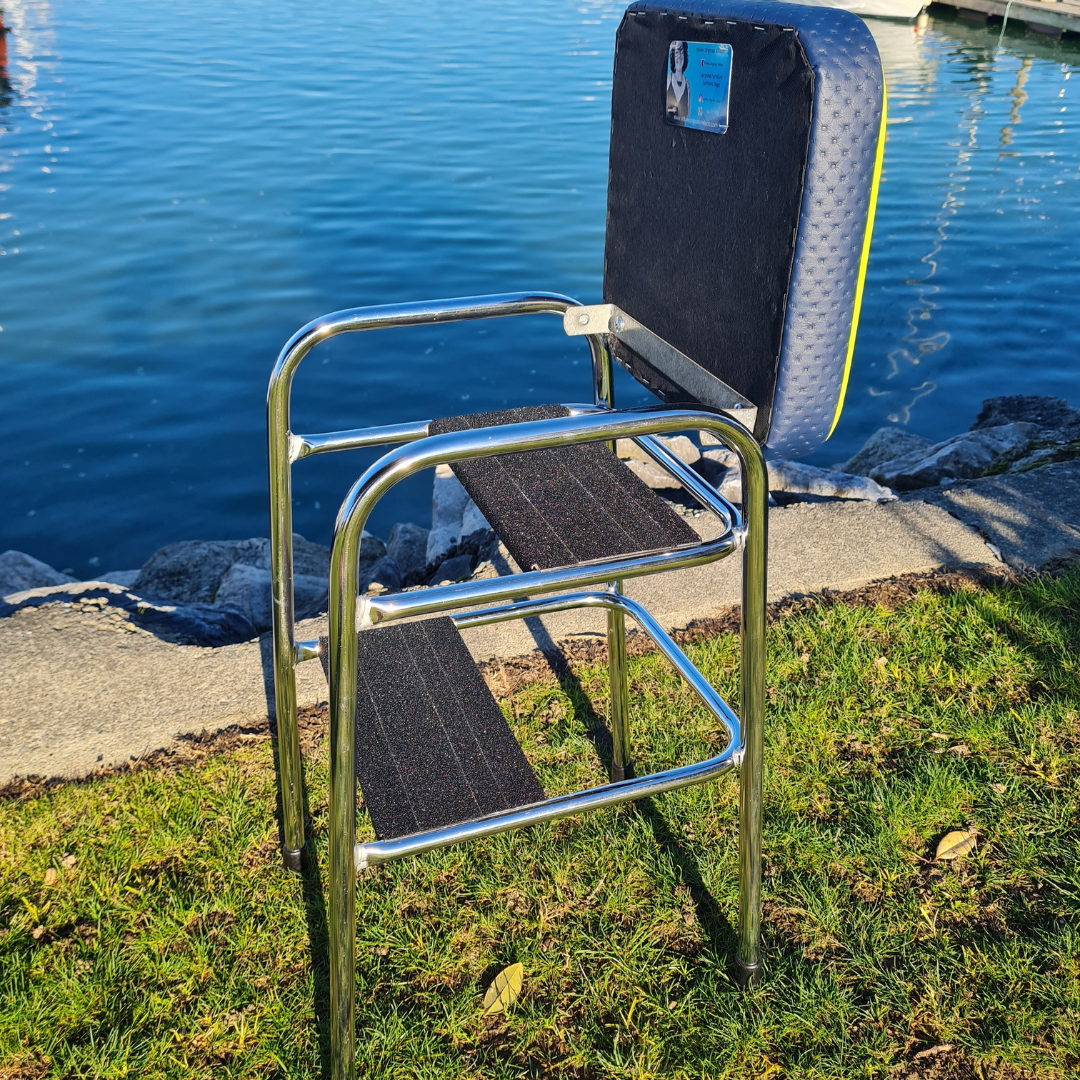 Retro Chrome Step Stool - Seat