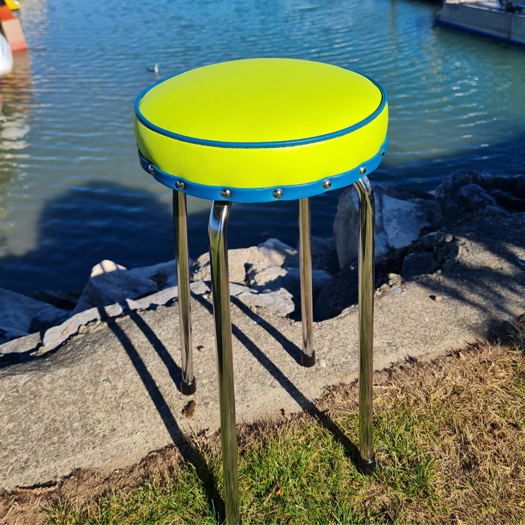 Retro Chrome Stool - Seat
