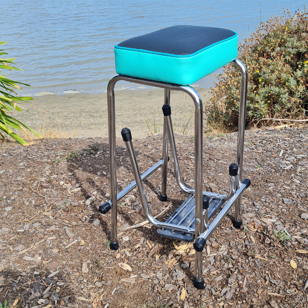 Retro Chrome Step Stool - Seat