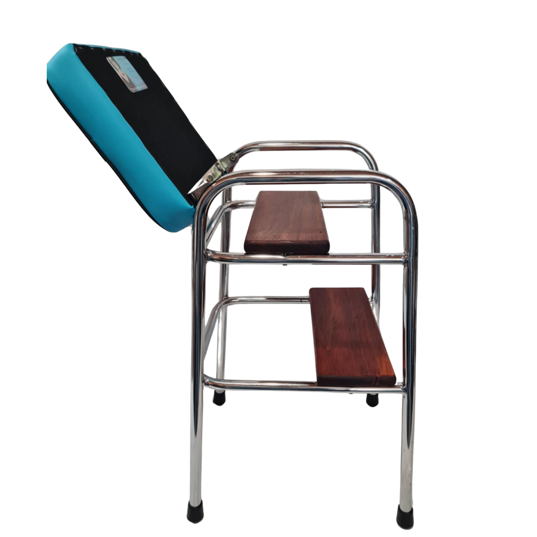 Retro Chrome Step Stool - Seat