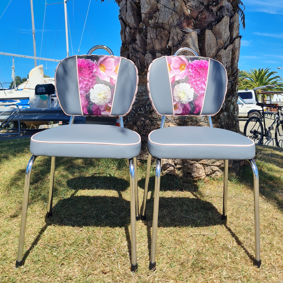 Dahlia Chrome "Chairs PAIR"