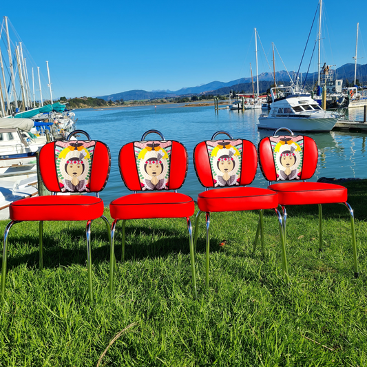 Wahine Retro Kitchen Chair's - Set of 4