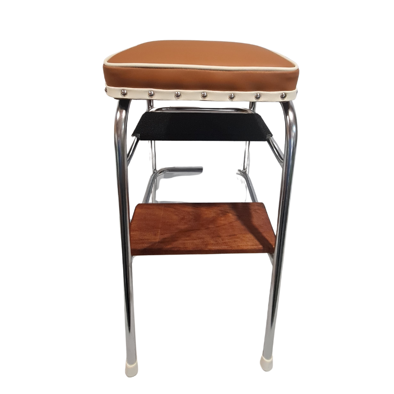 Retro Chrome Step Stool - Seat