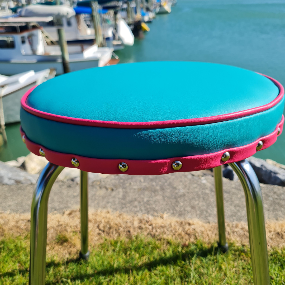 Retro Chrome Stool - Seat