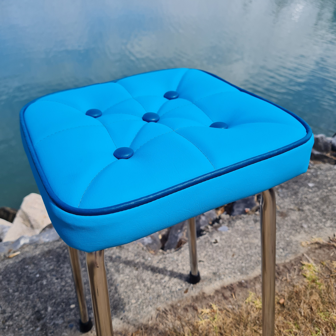 Retro Chrome Stool - Seat