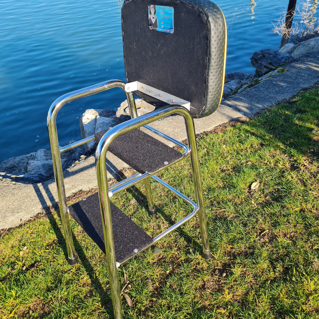 Retro Chrome Step Stool - Seat