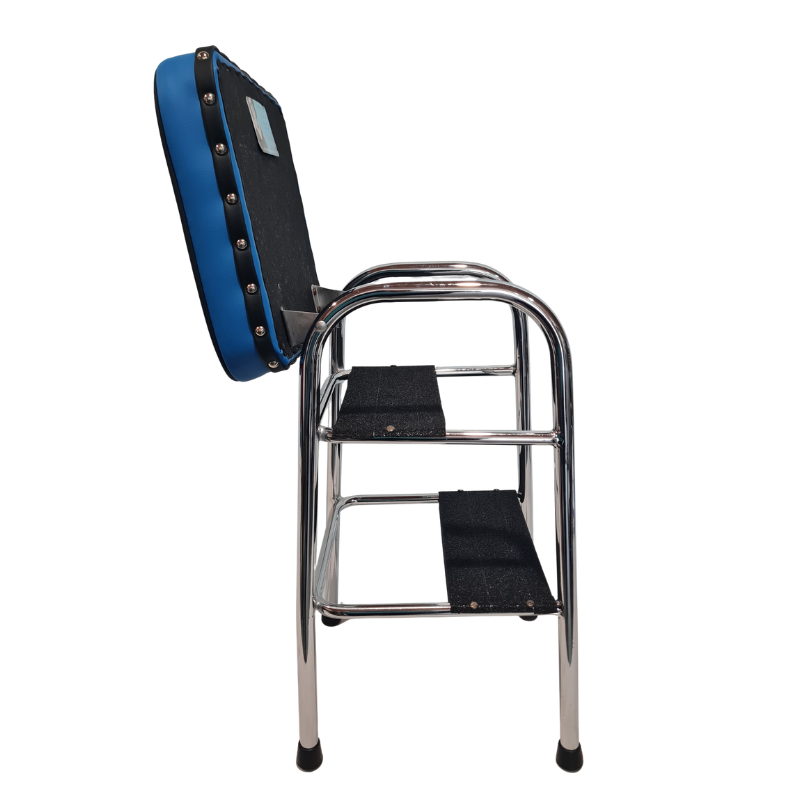 Retro Chrome Step Stool - Seat