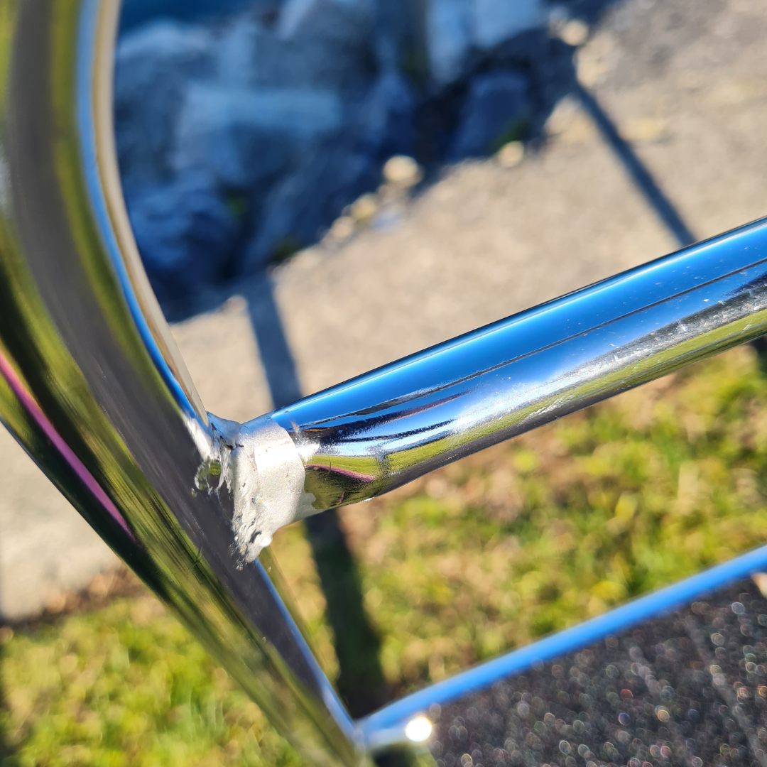 Retro Chrome Step Stool - Seat