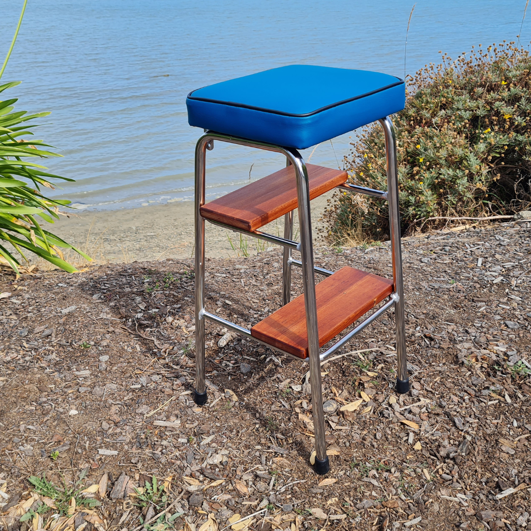 Retro Chrome Step Stool - Seat