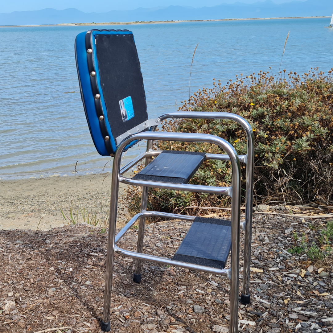 Retro Chrome Step Stool - Seat