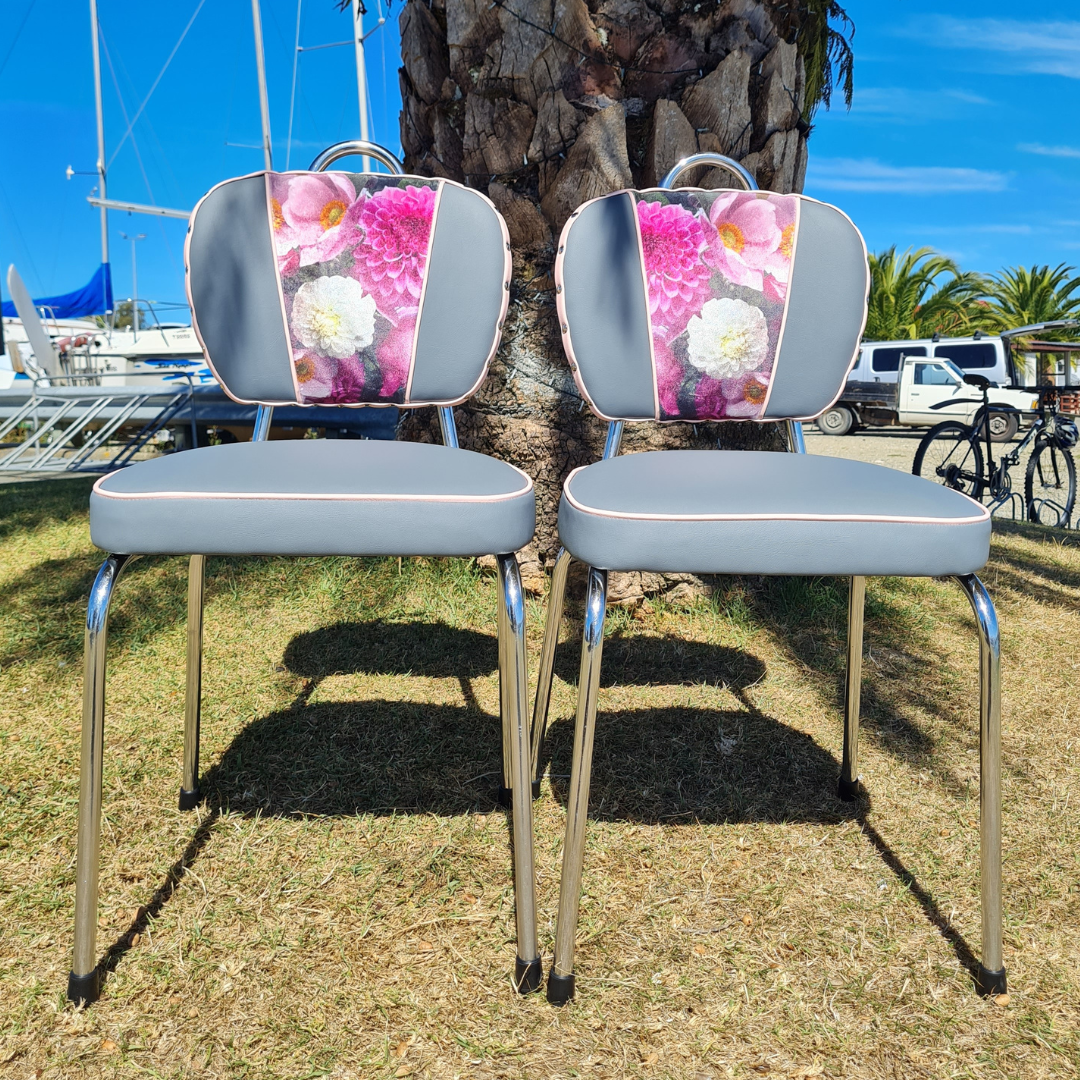 Dahlia Chrome "Chairs PAIR"