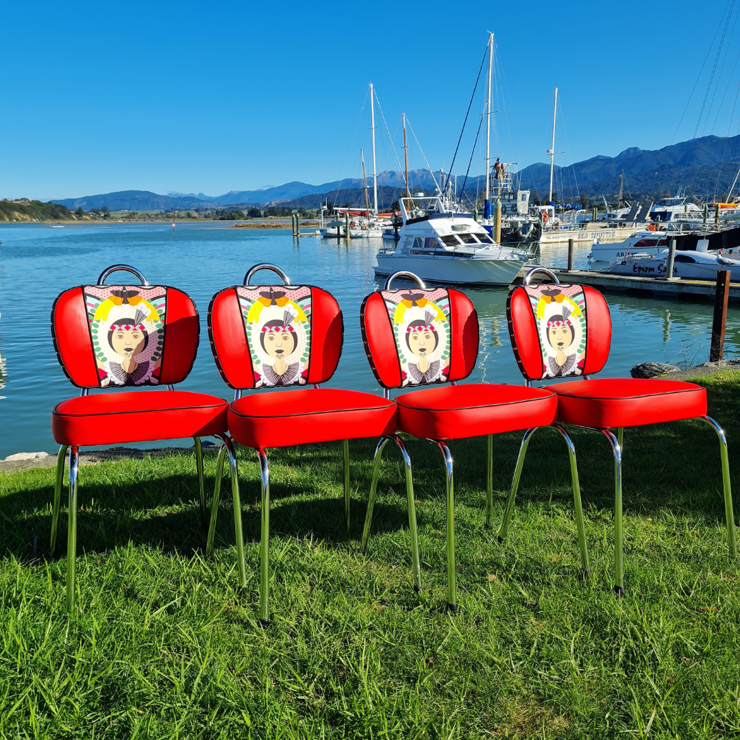 Wahine Retro Kitchen Chair's - Set of 4