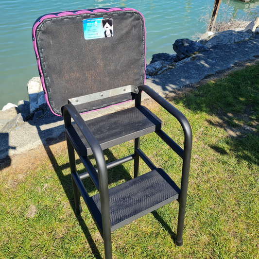 Retro Painted Step Stool - Seat Black