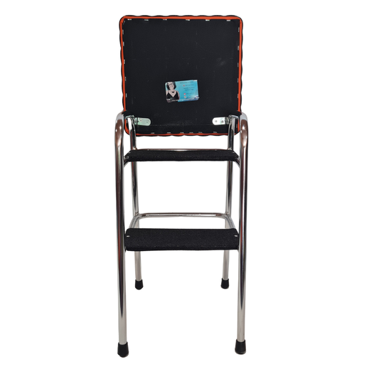 Retro Chrome Step Stool - Seat