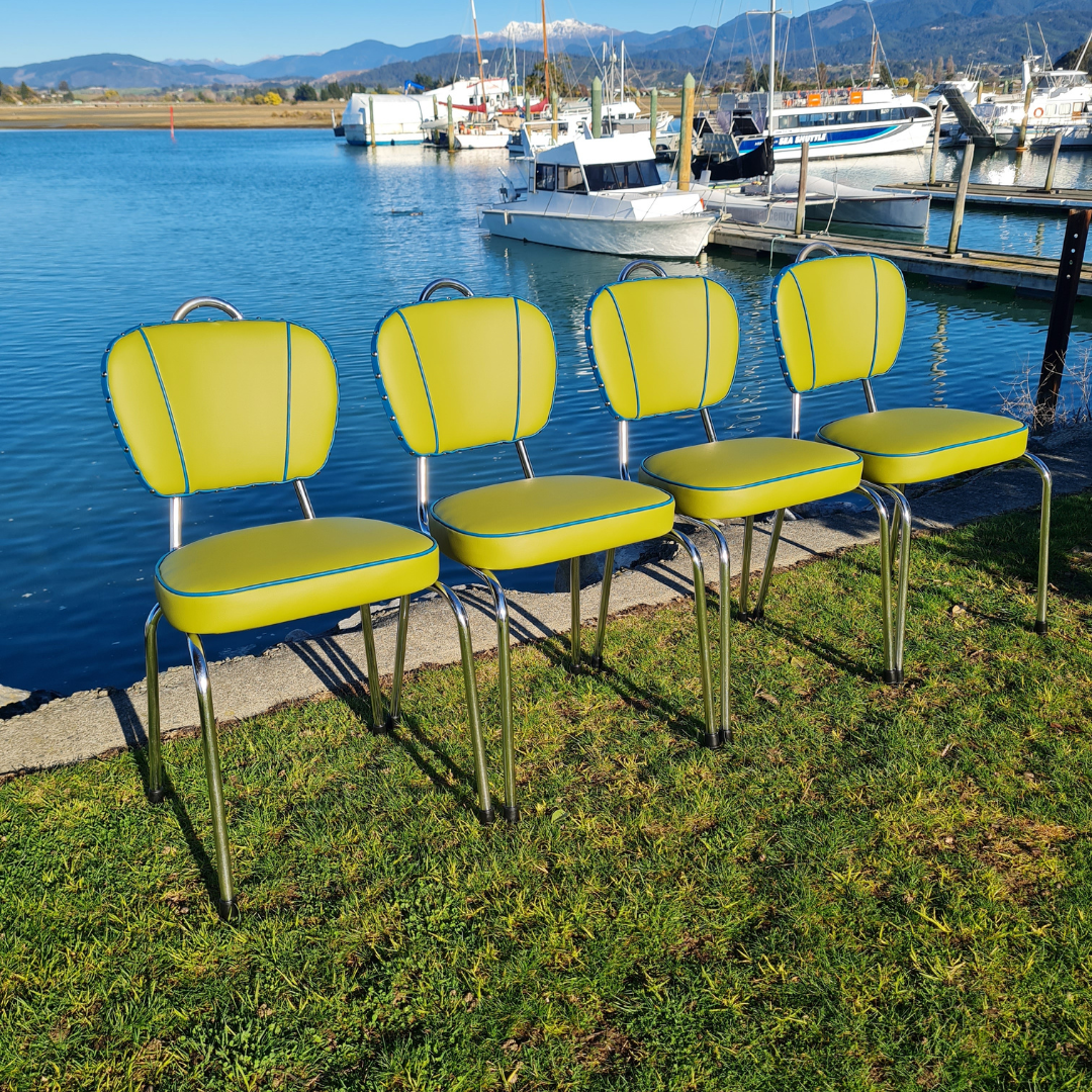 Retro Chrome Chairs "Set of 4"