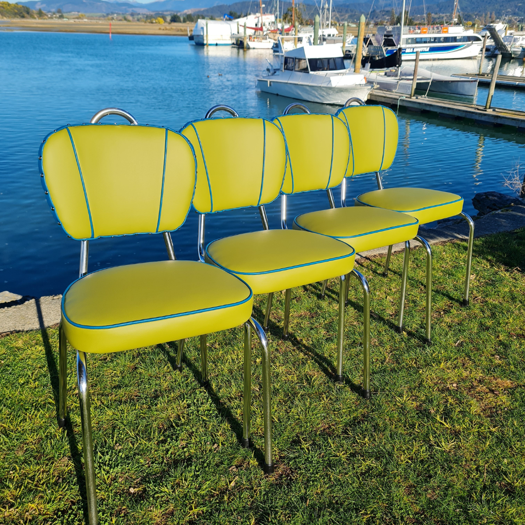 Retro Chrome Chairs "Set of 4"
