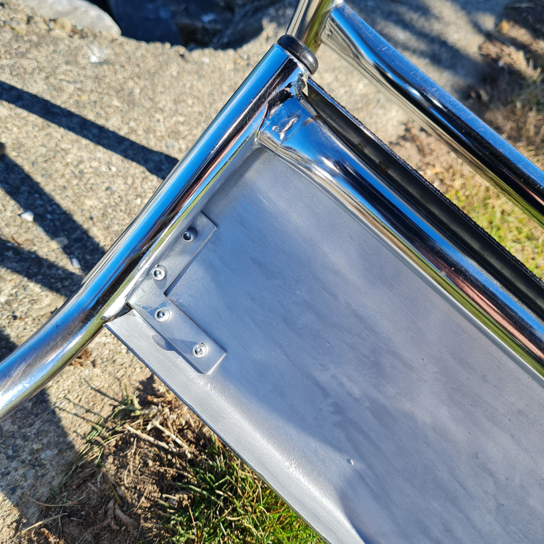 Retro Chrome Step Stool - Seat