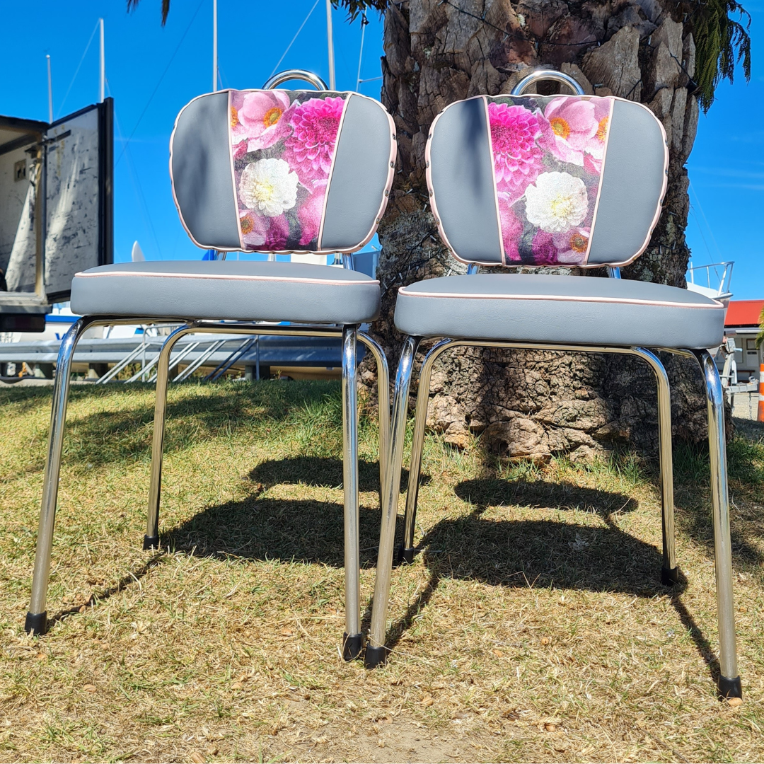 Dahlia Chrome "Chairs PAIR"