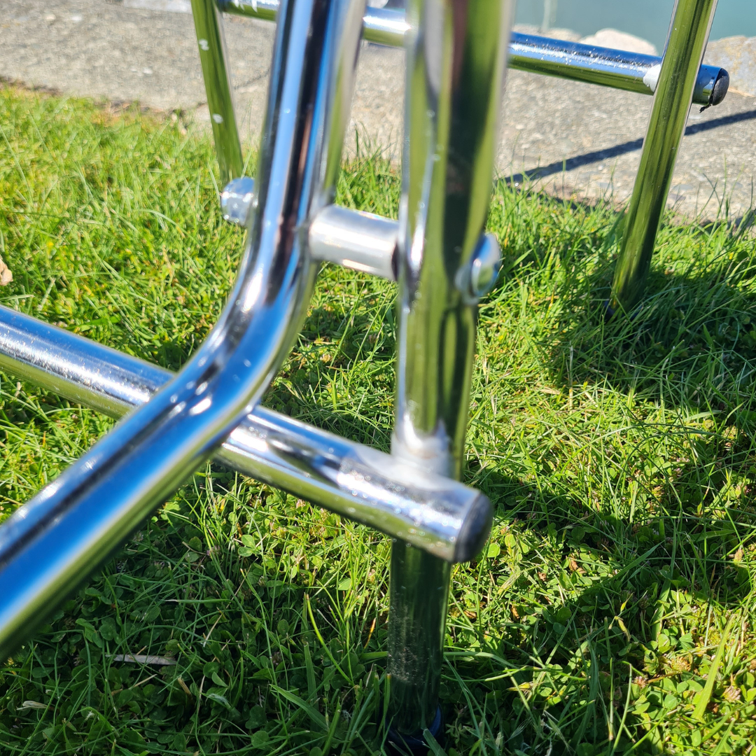 Retro Chrome Step Stool - Seat