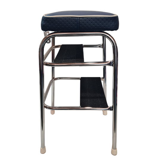 Retro Chrome Step Stool - Seat